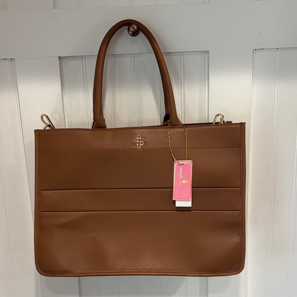 Simply Southern Brown Structured Tote Bag
